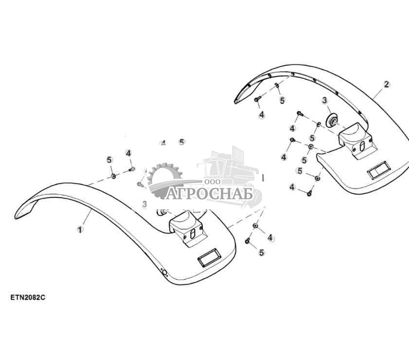 Крыло, высокорасположенный задний фонарь удлинителя 